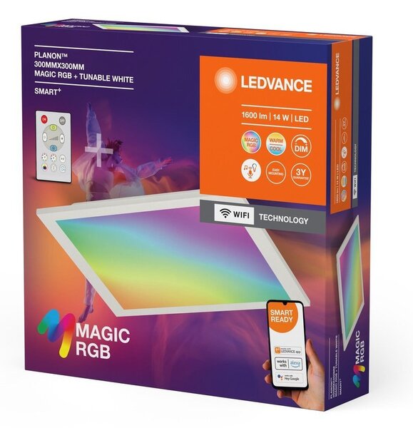 WiFi LED panel + ovládač MAGIC 30cm, RGB + laditelná bílá