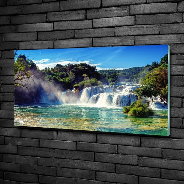 Foto obraz sklo tvrzené Vodopády Krka osh-92934711