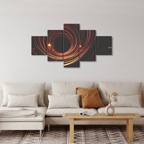 Obraz abstraktních linek (125x70 cm)