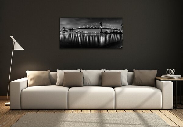 Foto obraz sklo tvrzené Manhattan noc osh-93003860