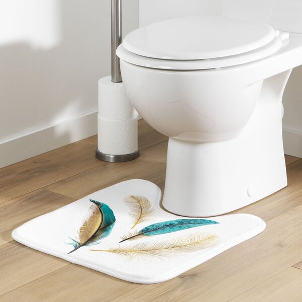Bílá WC koupelnová předložka 45x45 cm Plumiss – douceur d'intérieur
