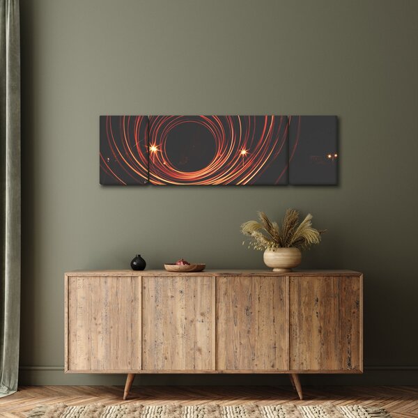 Obraz abstraktních linek (170x50 cm)