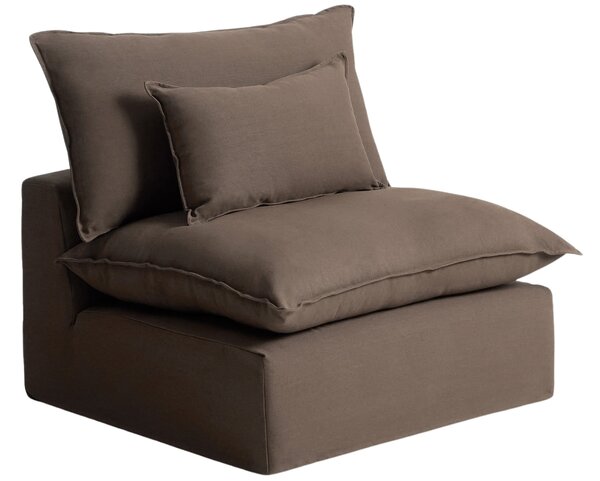 Kave Home Hnědé křeslo Anarela 110 cm s odnímatelným potahem