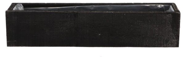 Truhlík ze dřeva s plastovým vkladem černý 37 x 9 x 8 cm