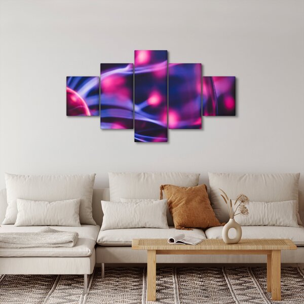Abstraktní fialový obraz (125x70 cm)