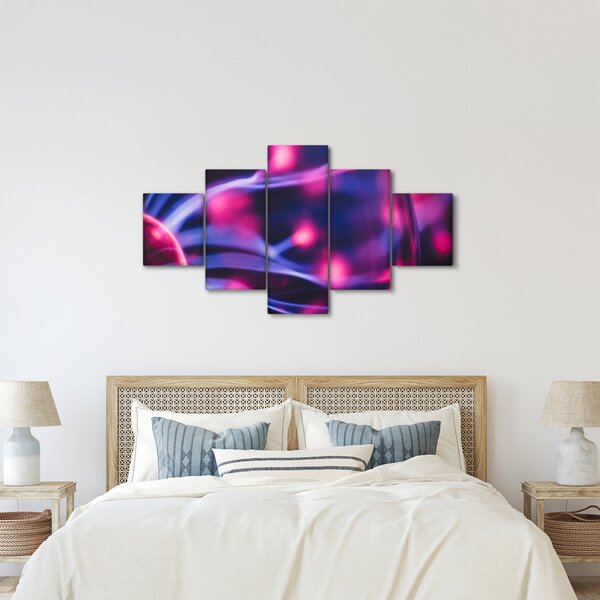 Abstraktní fialový obraz (125x70 cm)