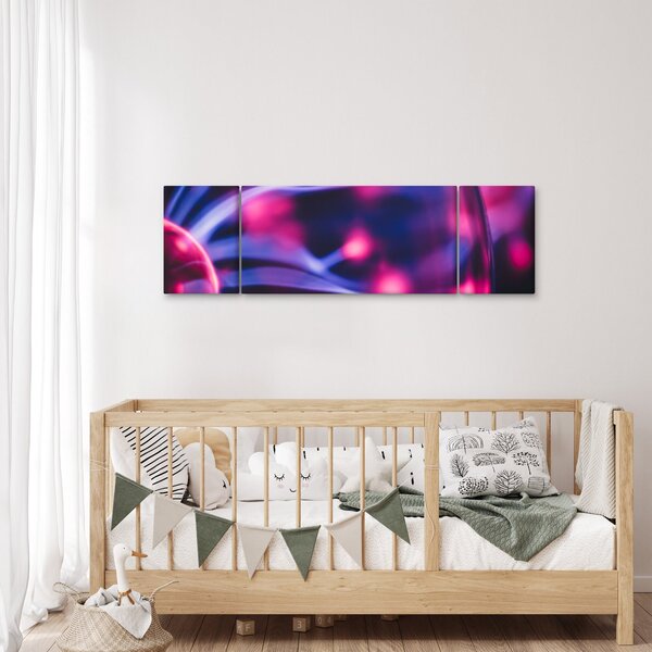 Abstraktní fialový obraz (170x50 cm)
