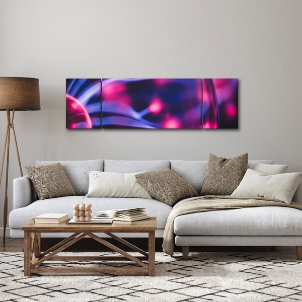 Abstraktní fialový obraz (170x50 cm)