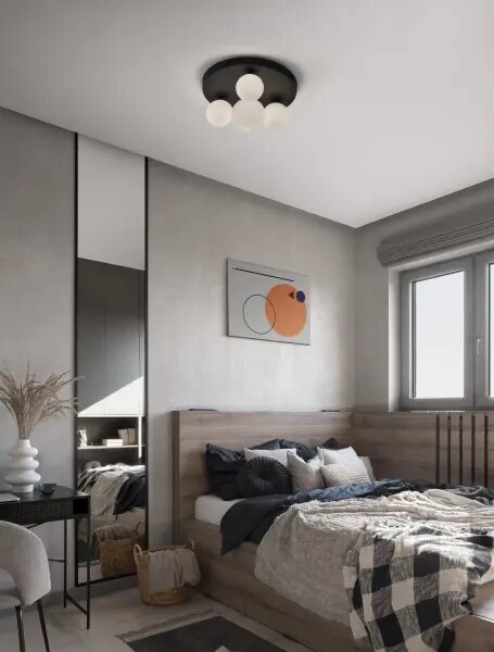 Designové stropní svítidlo Edem 28 černé – G9