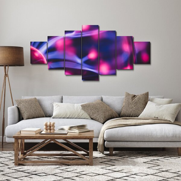 Abstraktní fialový obraz (210x100 cm)