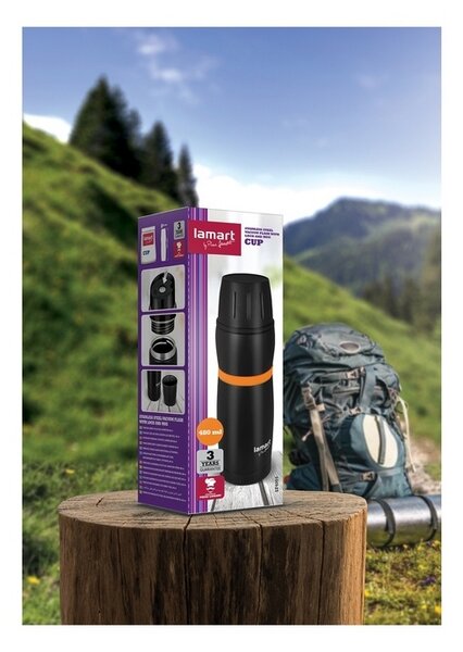Lamart LT4054 termoska Cup 480 ml, oranžová
