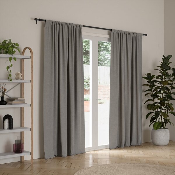 Matně černá ocelová roztažitelná garnýž 91 - 168 cm Cleo – Umbra