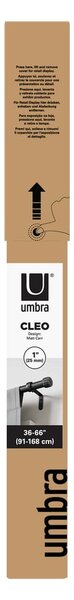 Matně černá ocelová roztažitelná garnýž 91 - 168 cm Cleo – Umbra