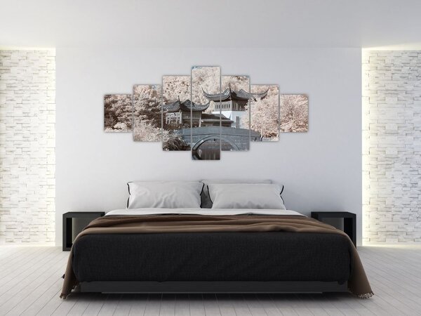 Obraz - Rozkvetlé stromy v Asii (210x100 cm)