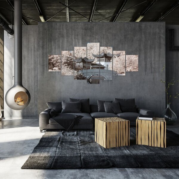 Obraz - Rozkvetlé stromy v Asii (210x100 cm)