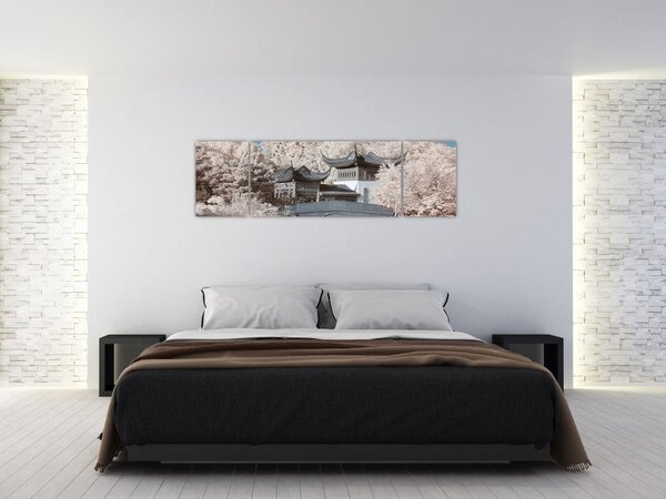 Obraz - Rozkvetlé stromy v Asii (170x50 cm)