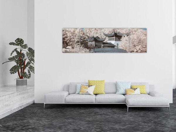 Obraz - Rozkvetlé stromy v Asii (170x50 cm)