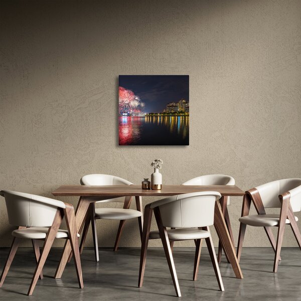 Obraz ohňostroje v singapuru (30x30 cm)