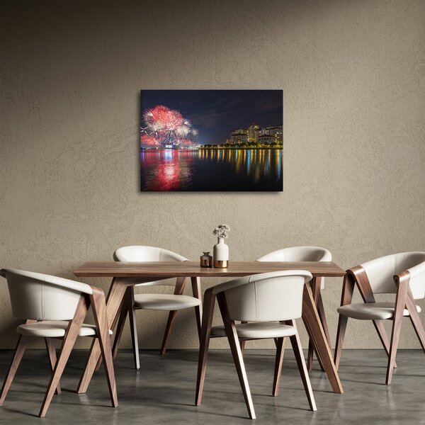 Obraz ohňostroje v singapuru (70x50 cm)