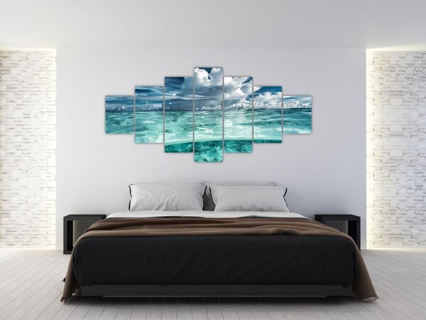 Obraz - Pohled pod mořskou hladinu (210x100 cm)