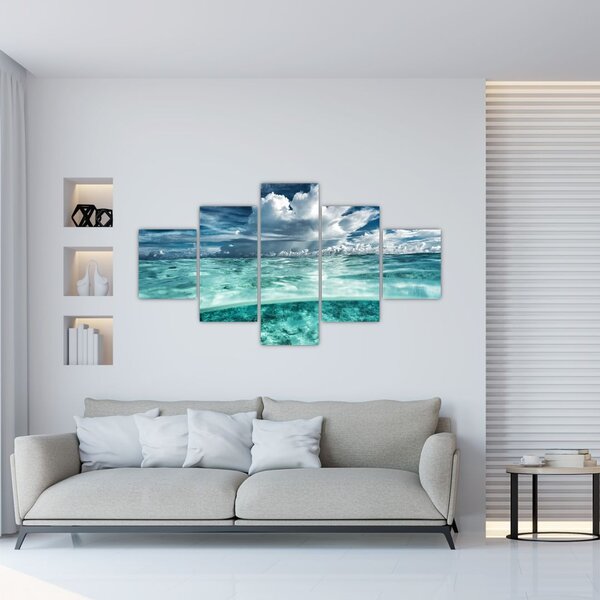 Obraz - Pohled pod mořskou hladinu (125x70 cm)
