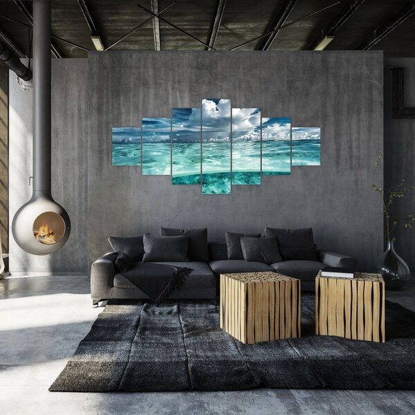 Obraz - Pohled pod mořskou hladinu (210x100 cm)
