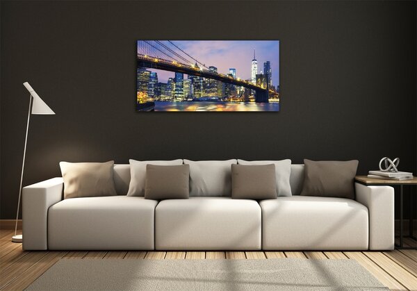 Foto obraz sklo tvrzené Brooklynský most osh-94379643