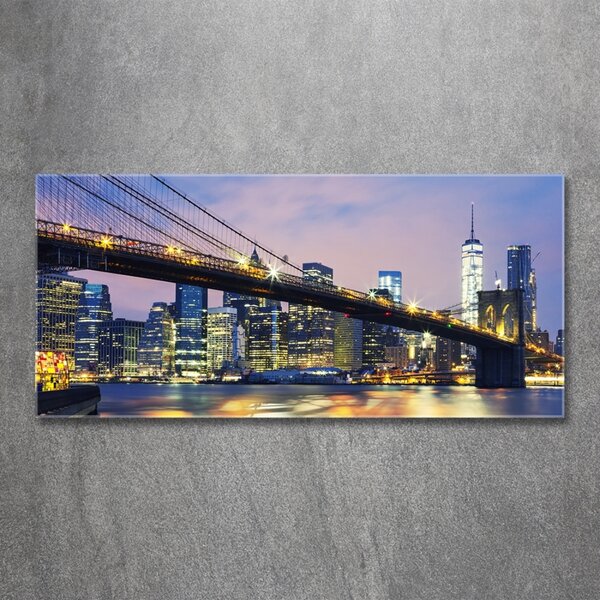 Foto obraz sklo tvrzené Brooklynský most osh-94379643