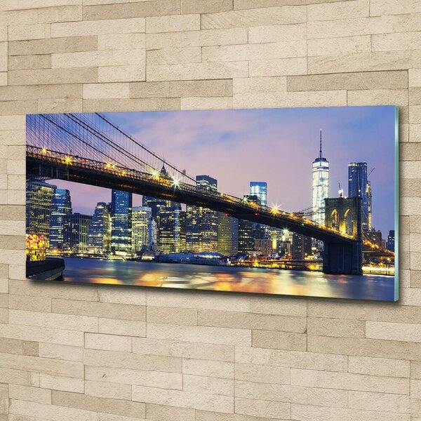 Foto obraz sklo tvrzené Brooklynský most osh-94379643