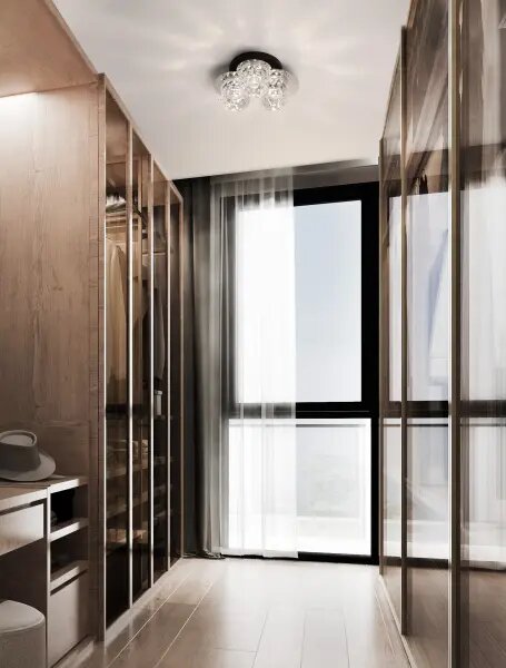 Designové stropní svítidlo Lawan 36 Chrome – Šedá
