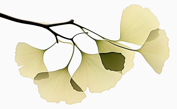 Fototapety Listy ginkga ve tvaru vějíře, Fototapety příroda, w09968 : uwalls.cz