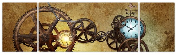 Obraz strojků historických hodin (170x50 cm)