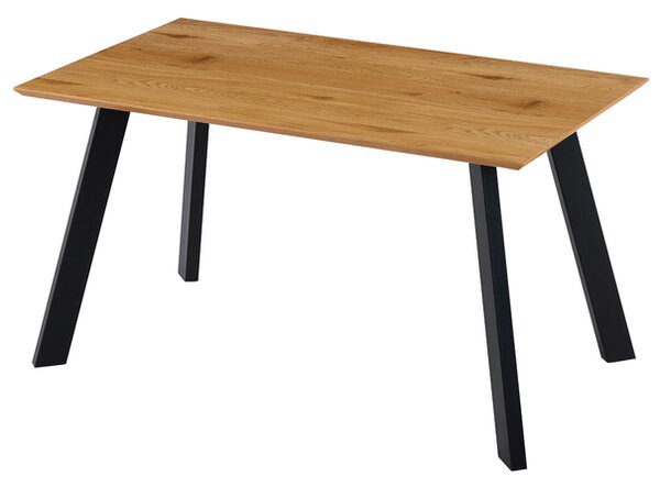 Jídelní stůl GAMORA dub divoký/černá, šířka 140 cm