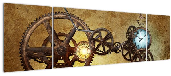 Obraz strojků historických hodin (170x50 cm)