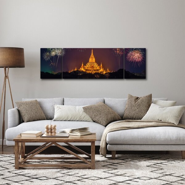 Obraz ohňostroje v Asii (170x50 cm)