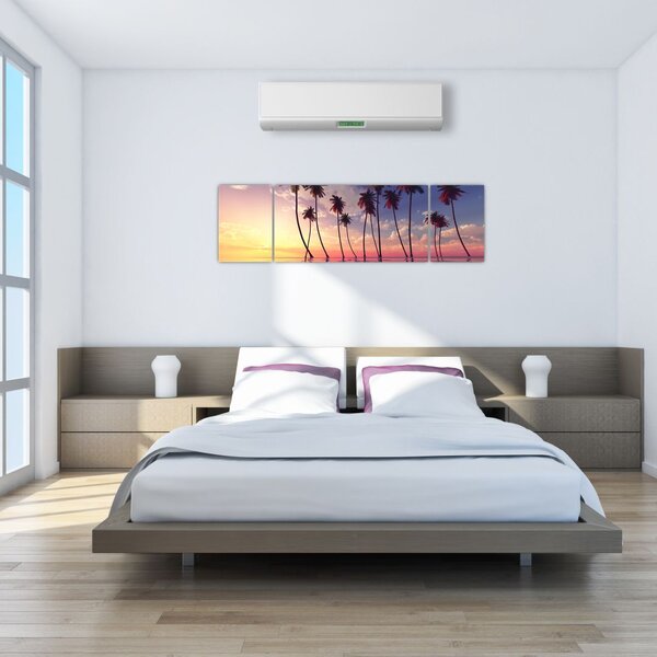 Obraz palem tyčíčích se nad hladinu (170x50 cm)
