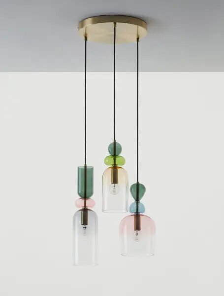 Retro lustr Murano 41.7 Barevné