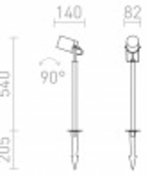 RED - DESIGN RENDL RENDL NAVONA 47 na bodci antracitová 230V GU10 8W IP65 R14138