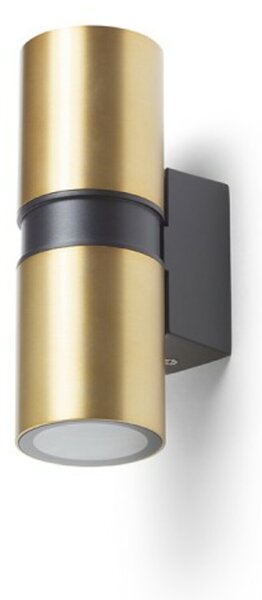 RED - DESIGN RENDL RENDL MANO nástěnná česaná mosaz/černá 230V GU10 2x8W IP54 R14127