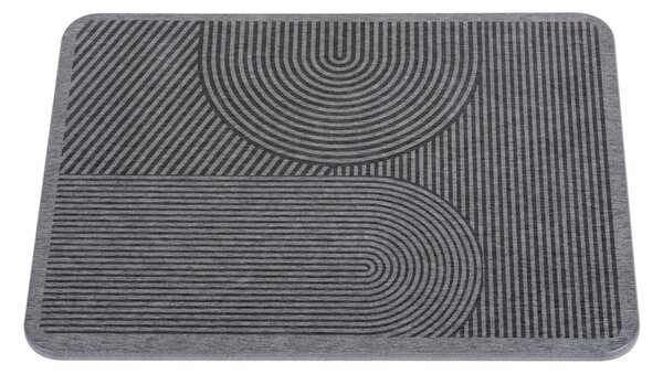 Šedá z křemeliny odkapávací podložka na nádobí 40x30 cm Damon – Wenko