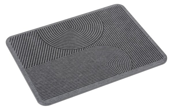 Šedá z křemeliny odkapávací podložka na nádobí 40x30 cm Damon – Wenko
