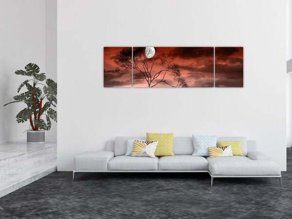 Obraz - Měsíc osvětlující noc (170x50 cm)