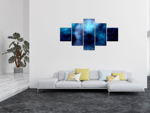 Obraz Měsíce nad hladinou moře (125x70 cm)