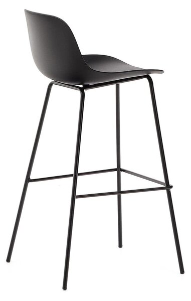 Černá barová židle (výška sedáku 74 cm) Altea – Kave Home