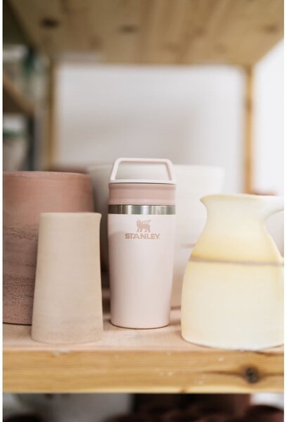 Světle růžový termo hrnek z nerezové oceli 350 ml Café-To-Go Rose Quartz – Stanley