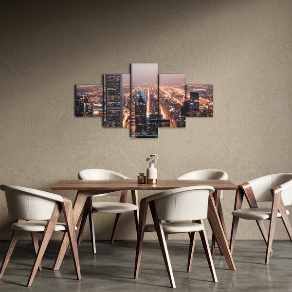 Obraz svítící metropole (125x70 cm)