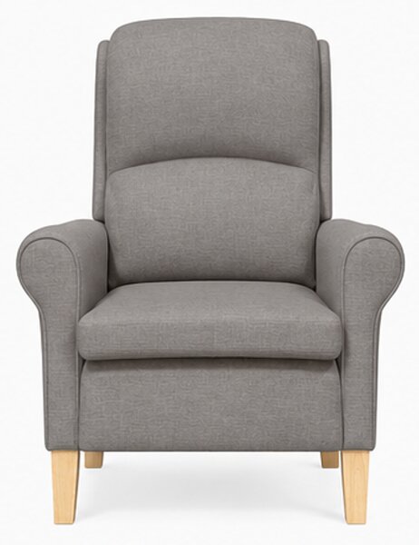 Křeslo relaxační, odpočinkové, ušák, dřevo/textil, 101x95x75 cm, přírodní/taupe, Dekorino KR20260039