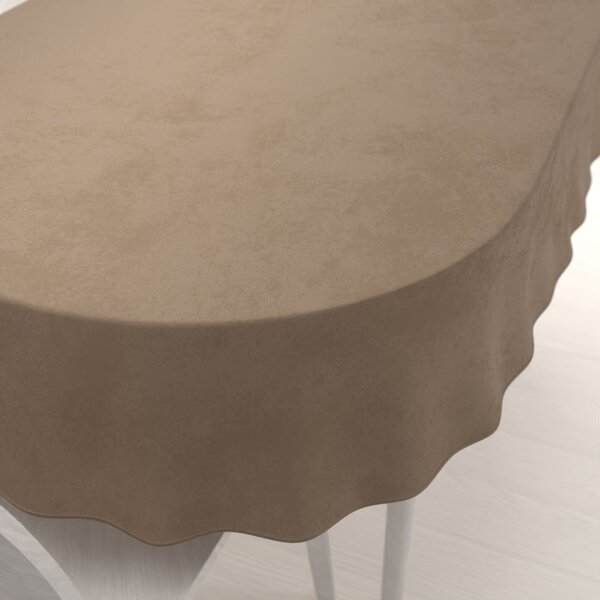 Biante Sametový oválný ubrus Velvet Premium SVP-034 Kávově hnědý 50x100 cm