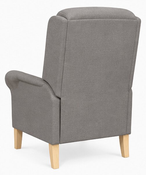 Křeslo relaxační, odpočinkové, ušák, dřevo/textil, 101x95x75 cm, přírodní/taupe, Dekorino KR20260039