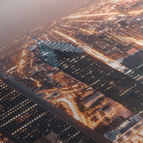 Obraz svítící metropole (125x70 cm)